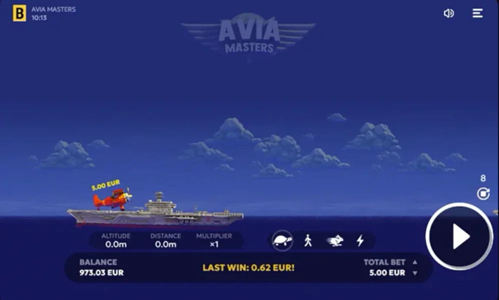 Avia Masters mobiilis mängimine